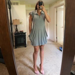 Grey Collared Pocket Dress by Kensie